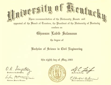 Bachelor of Science in Civil Engineering .
